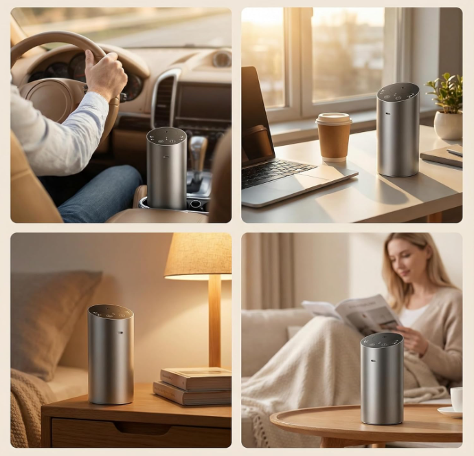 ColorSavvy Waterless Car Diffuser — 2000 mAh Battery & Timer